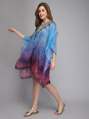 Blue & pink printed kaftan2
