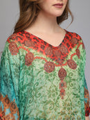 Green printed kaftan3