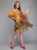 Orange Printed Kaftan1