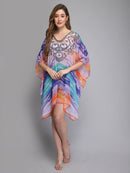 Abstract Serpentine Print Kaftan