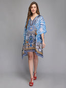 Blue Printed Kaftan
