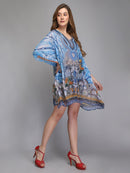 Blue Printed Kaftan1