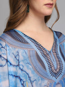 Blue Printed Kaftan4