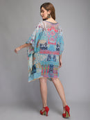 Skyblue Printed Multicolor Kaftan2