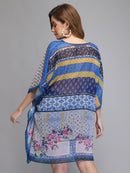 Damask Multicolor Printed Polyester Kaftan2