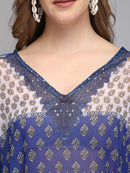 Damask Multicolor Printed Polyester Kaftan4