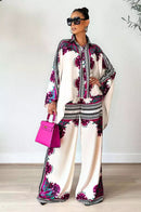 Elegant Shirt Top Matching Two 2 Piece Set Outfits