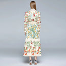 Autumn Runway Floral Print Maxi Dress3