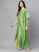 Green Printed Maxi Nightdress2