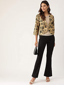 White & Red Floral Print Lightweight Open Front Jacket4