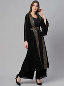 Black & Golden Embellished Long Dress2