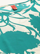 Green & Off-White Floral Print Kaftan Maxi Nightdress1
