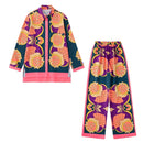 Long-Sleeved Lapel Shirt & High-Waist Trousers2