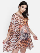 Tiger Print Polyester Kaftan1