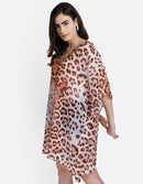 Tiger Print Polyester Kaftan3