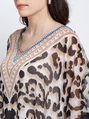 Leopard Print Polyester Kaftan5