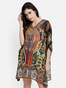 Multicolor Paisley Printed Kaftan