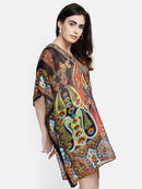 Multicolor Paisley Printed Kaftan1