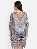Reptilian Print Polyester Kaftan2