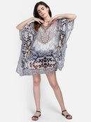 Reptilian Print Polyester Kaftan3