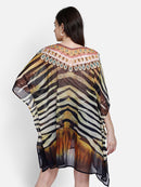 Multi-Color Zebra Printed Polyester Kaftan3