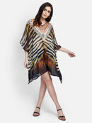 Multi-Color Zebra Printed Polyester Kaftan4