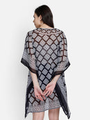Black & White Printed Polyester Kaftan2