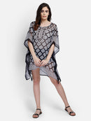 Black & White Printed Polyester Kaftan3
