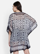 Black & White Printed Polyester Kaftan2