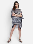 Black & White Printed Polyester Kaftan3