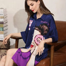 Loose Oversized Cute Ladie Cartoon Print Shirt3