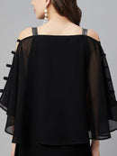 Black & Grey Cut-Out Detail Maxi Dress4