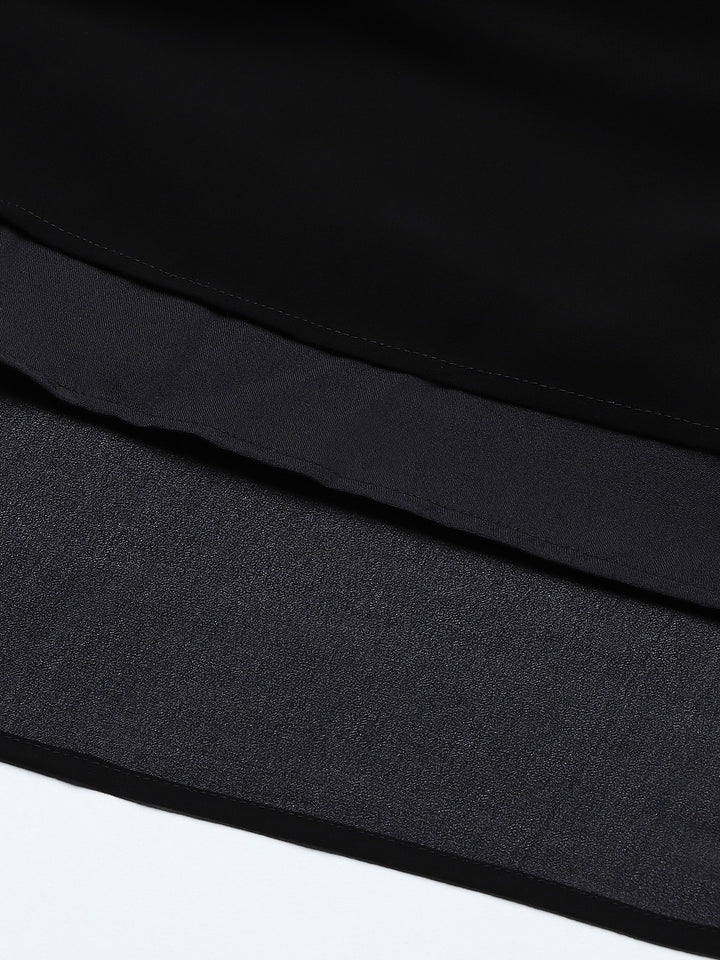 Black & Grey Cut-Out Detail Maxi Dress6