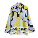 Geometric Print Suits with Wide Leg Pockets Co-ord set1