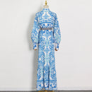 Bohemian Geometric Print Maxi Long Dress2