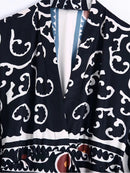 Black Long Sleeve Casual Midi Dresses1