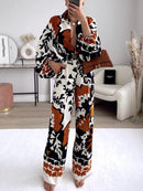 Retro Print Youth Casual Suits1