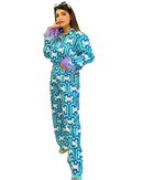 Feather Patchwork Shirt With Wide Leg Long Pants