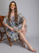 Multicolor Square Dice Printed Kaftan1
