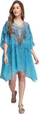 Topaz Water Colour Printed Kaftan1
