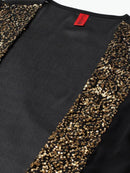 Black & Golden Embellished Long Dress4