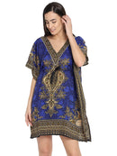 V-Neck Printed Short Kaftan
