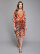 Tiger print red  kaftan