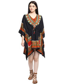 Printed Viscose Black Kaftan