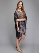 Black Multicolor printed kaftan2