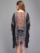 Black Multicolor printed kaftan3